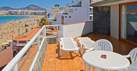 Meerblick aus den Apartments Playa Dorada direkt am Canteras Strand Las Palmas de Gran Canaria