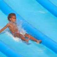 children using Aqualand water slide